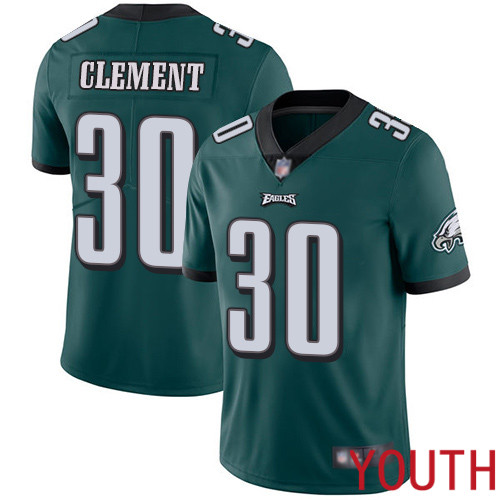 Youth Philadelphia Eagles 30 Corey Clement Midnight Green Team Color Vapor Untouchable NFL Jersey Limited